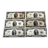 6 - Two Dollar Red Seal Notes