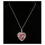 SS Ruby & Pink Sapphire Necklace
