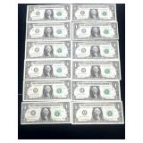 12 - One Dollar Star Notes