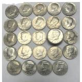 24 - Kennedy Half Dollars 1971-1995