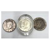 3 - 1964 Kennedy Half Dollars