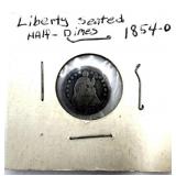 1854-O Seated Liberty Half Dime