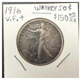 1916 Walking Liberty Half Dollar