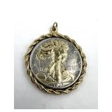 1943 Walking Liberty Half Dollar Pendant