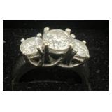 Three-Stone Diamond Engagement Ring