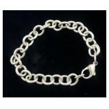 SS Tiffany Oval Link Charm Bracelet