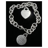SS Tiffany Engraved Charm Bracelet