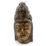 Lg Guanyin Wooden Head Carving