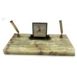 Scottco 2-Tone Desk Clock & Pen Holders