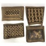 4 Dayak Hand-Woven Rattan Mats