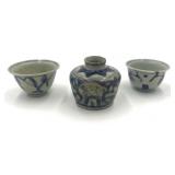 Asian Mini Jarlet & 2 Tea Cups