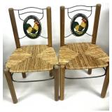Pr of Rooster Chairs