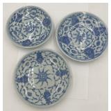 3 Chinese Porcelain Saucer Dishes