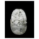 Chinese Carved Jadeite Pendant