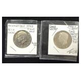 2 Kennedy Half Dollars 1973-S and 1984-S
