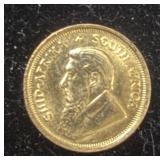 1980 South Africa 1/10 oz Fine Gold Krugerrand