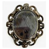 Victorian Mourning Hairwork Brooch