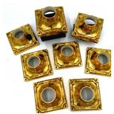 8 Gold-Plated Lenox Light Fixtures
