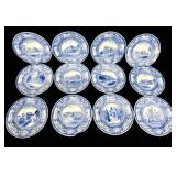 12 Blue & White Wedgewood Dinner Plates