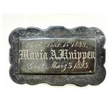 Personalized Antique Coffin Plates