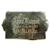 Personalized Antique Coffin Plates