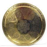 Mid Century Handmade Brass Tray