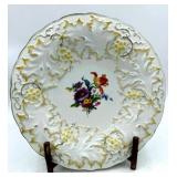 Meissen Hand-Painted Floral Plate