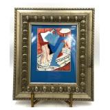 Jean Peacock Framed Art Piece