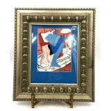 Jean Peacock Framed Art Piece