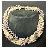14K Freshwater Multi-colored Pearl necklace