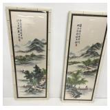 2 East Asian Landscape Scroll Paintings