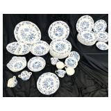 Blue Onion Patterned Full Dish Set