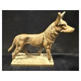 Cast Iron Wolf Figural Bookend / Doorstop