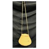 Handcrafted Small Lidded Basket w/ Strap