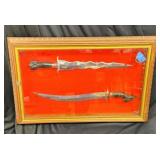 Mid Century Philippine Knife/ Blade Display set