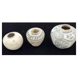 3 Mini Asian Pottery Pieces