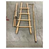 Handmade wooden ladder