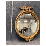 Vintage convex Gold Eagle Mirror
