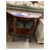 Mahogany marble top console Table