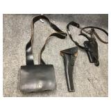 Black leather holster