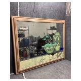 Framed decorative wall mirror