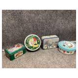 Holiday tin container