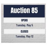 Auction #85 Dates and Times