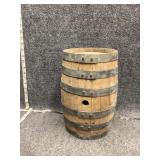 rustic wooden barrel