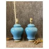 vintage Blue ginger jar table lamps