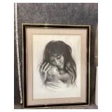 Large Black& white wall Art  'Mother and Child'