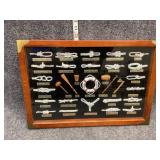 vintage nautical knot board Shadow box wall Art