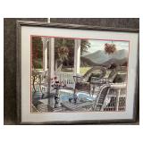 Large Wall Art  'Wicker Settee on Porch'