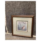 Framed signed artwork