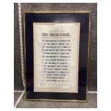 framed cross-stitch